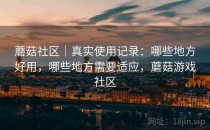 蘑菇社区｜真实使用记录：哪些地方好用，哪些地方需要适应，蘑菇游戏社区