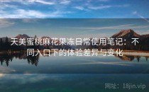 天美蜜桃麻花果冻日常使用笔记：不同入口下的体验差异与变化
