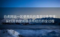 白虎网站一区使用后的直观印象整理：从打开到使用顺手所经历的全过程