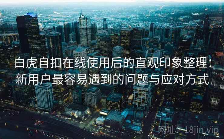 白虎自扣在线使用后的直观印象整理：新用户最容易遇到的问题与应对方式  第2张