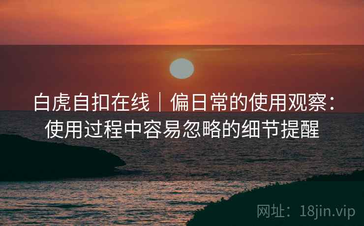 白虎自扣在线｜偏日常的使用观察：使用过程中容易忽略的细节提醒  第1张