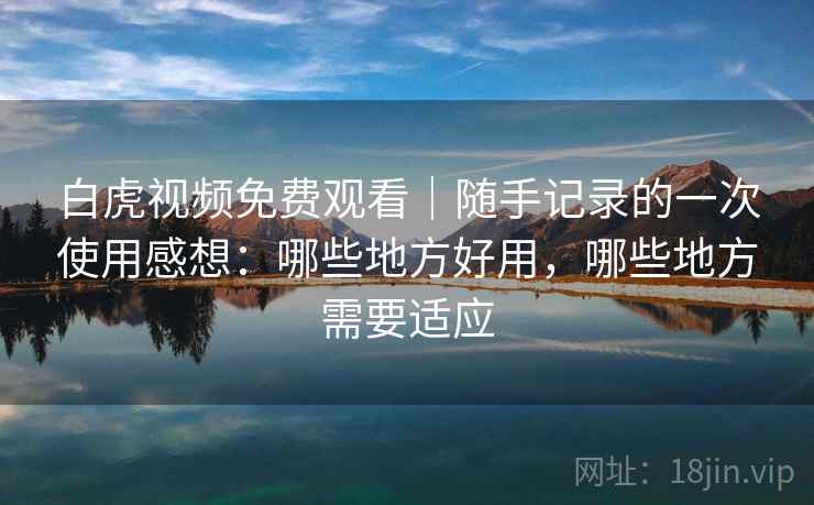白虎视频免费观看｜随手记录的一次使用感想：哪些地方好用，哪些地方需要适应  第2张